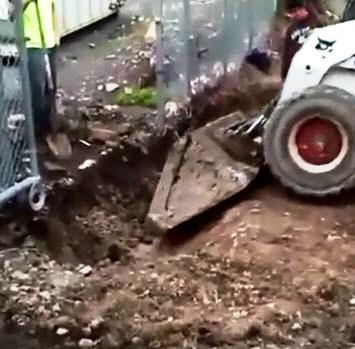 Excavation For New Trench Drain