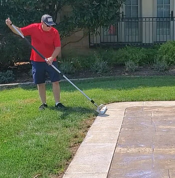 Rolling Out Concrete Sealer
